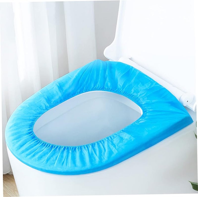 PRETYZOOM أغطية مقاعد المرحاض القابل للتصرف من اللباد 50 قطعة مكثفة لراحة السفر - Image 5